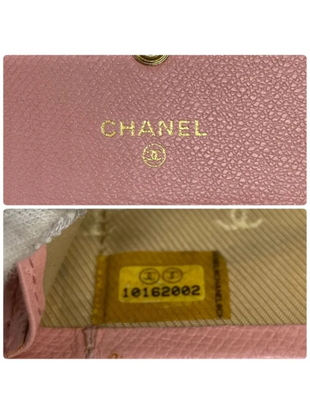 Chanel Card Case Fixed Era Fragment Key Ring Coco Button Pink